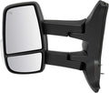 TRQ Driver Side Power Heated Long Arm Textured Black Mirror - Direct