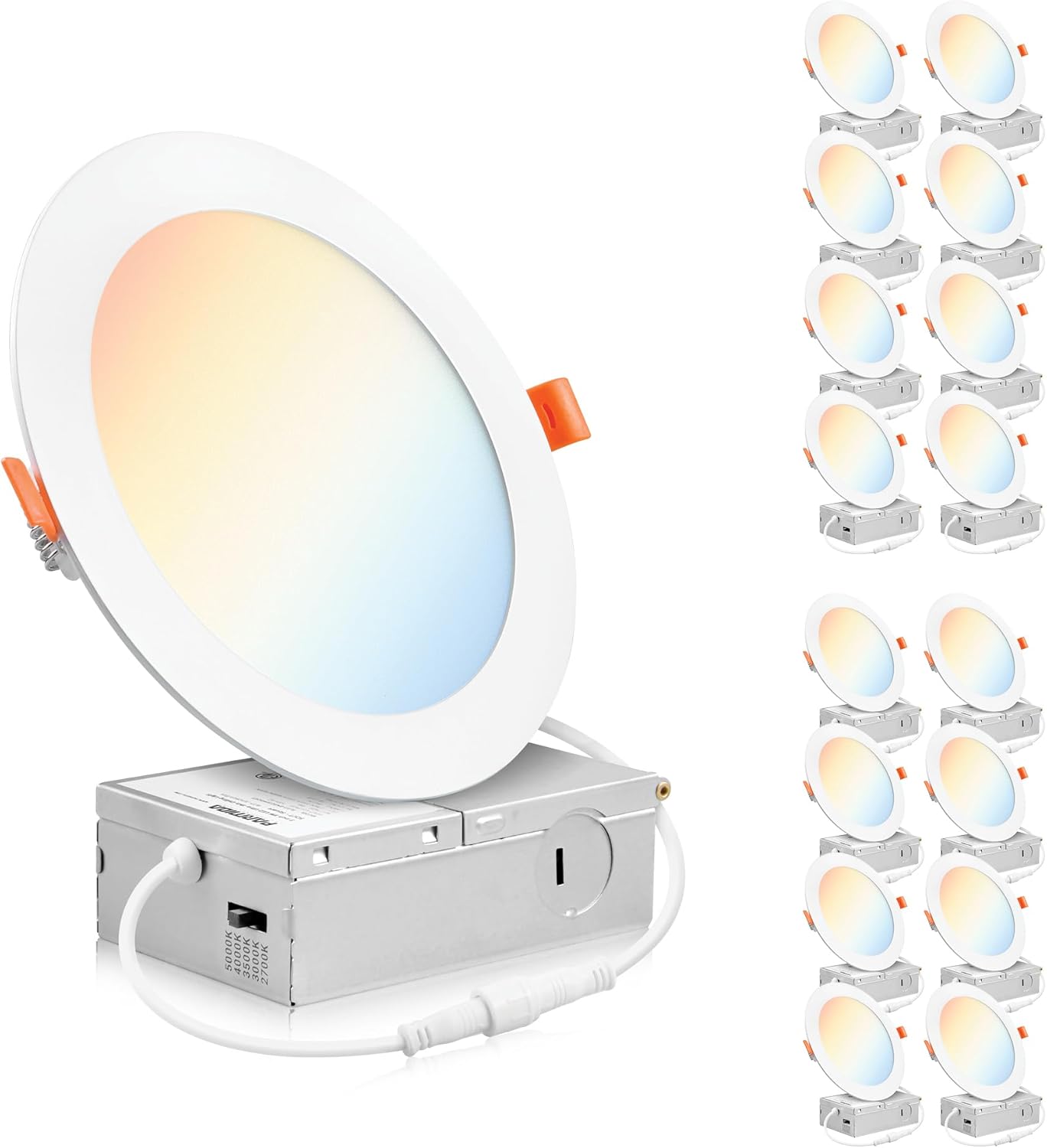 Dimmable 6 Inch Ultra-Thin LED Recessed Ceiling Light Pack