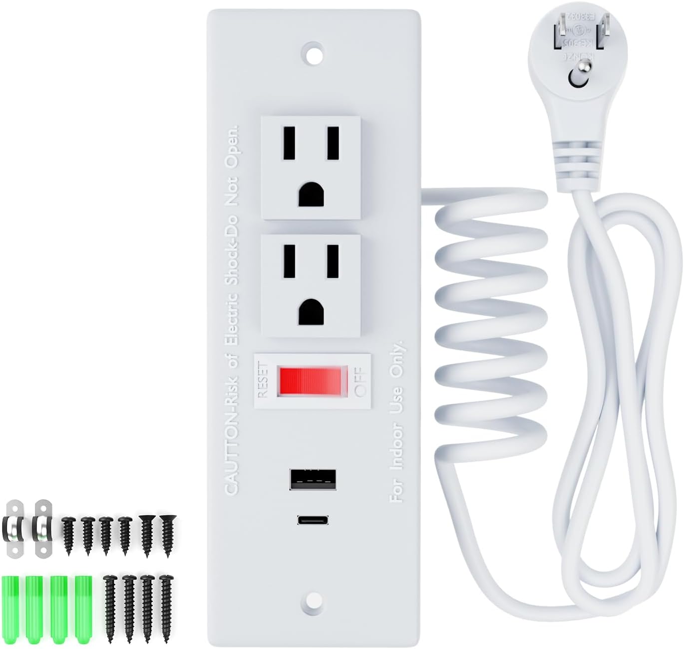 Recessed Drawer Outlet Kit with Fast Charging and Safety Features