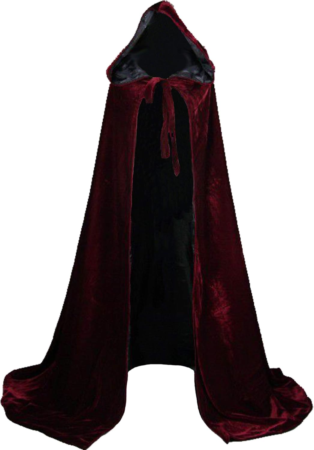 Velvet Renaissance Medieval Cloak Cape with Satin Lining
