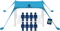 10x10 SUN NINJA Beach Tent Sun Shelter UPF50+ - Family Shade