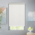 Roller Window Shades Blackout Blinds Cordless - Room Darkening Ivory