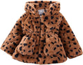 WEONEDREAM Toddler Girls Winter Fleece Coat - Warm Hooded Jacket