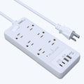 Surge Protector Power Strip with 6 Outlets and 4 USB Ports - Safe