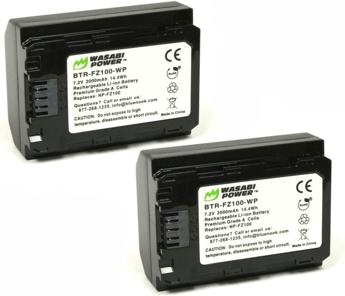 Wasabi Power Battery 2-Pack for Sony NP-FZ100 Cameras