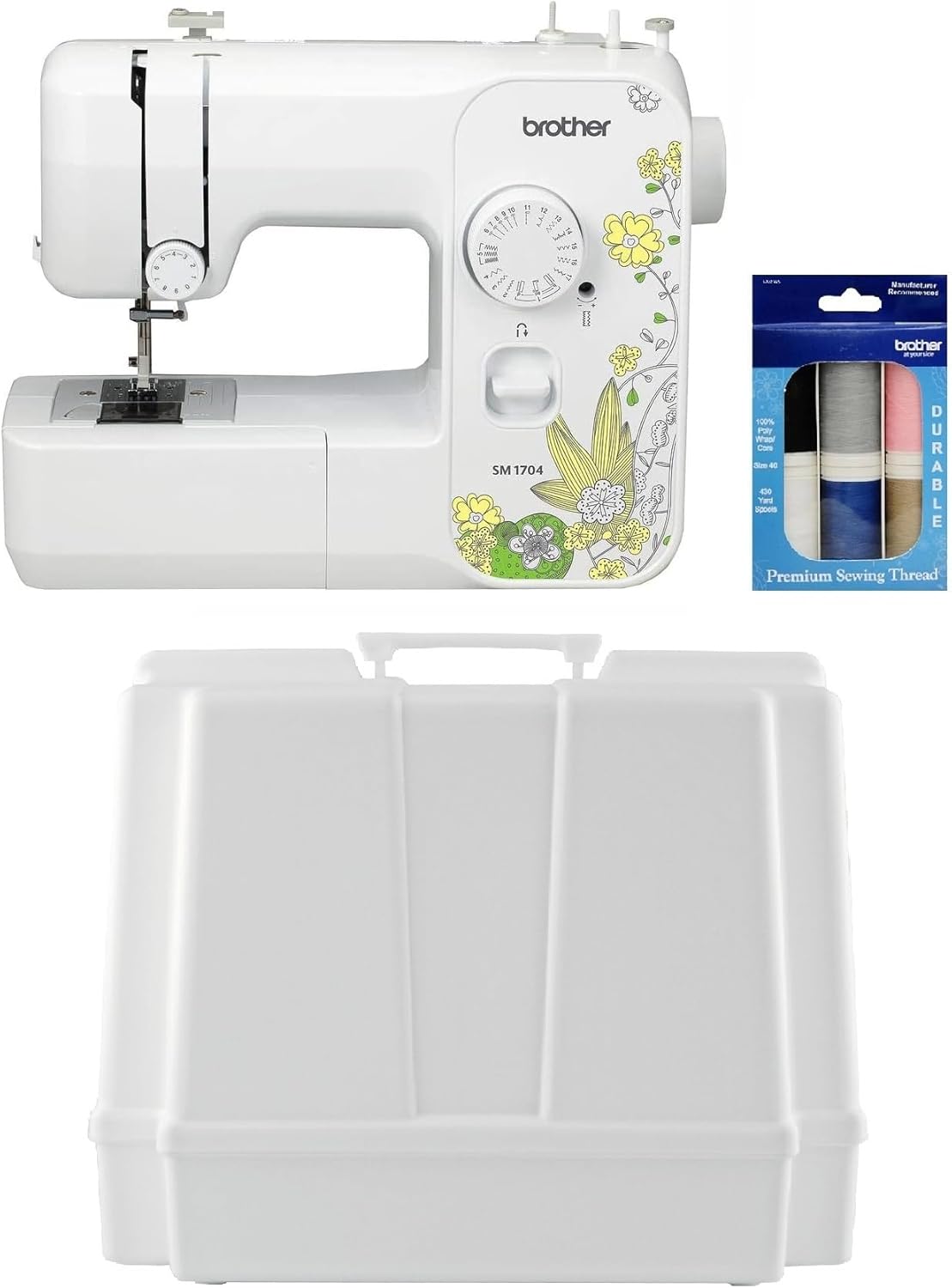 Brother SM1704: Portable Sewing Machine with Free Arm & Thread Included