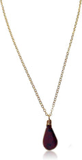 Mahogany Obsidian Teardrop Necklace - Handcrafted 14k Gold Fill