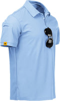 Mens Polo Shirt for Men - Tactical Short Sleeve Athletic Polo