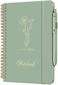 Lined Spiral Notebook & Gel Pen Set A5 - Durable Hardcover Journal