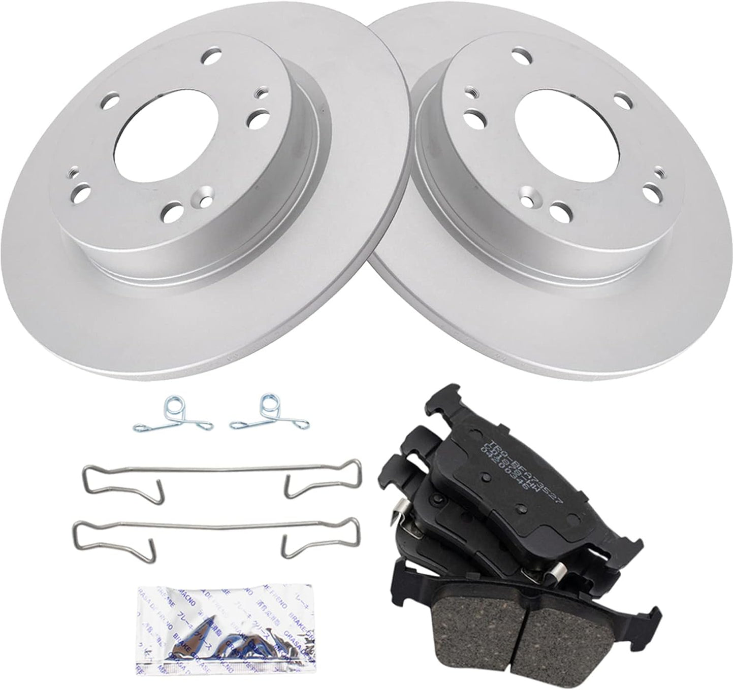 TRQ Rear Brake Pad & Rotor Kit for 2016-2022 Honda Civic