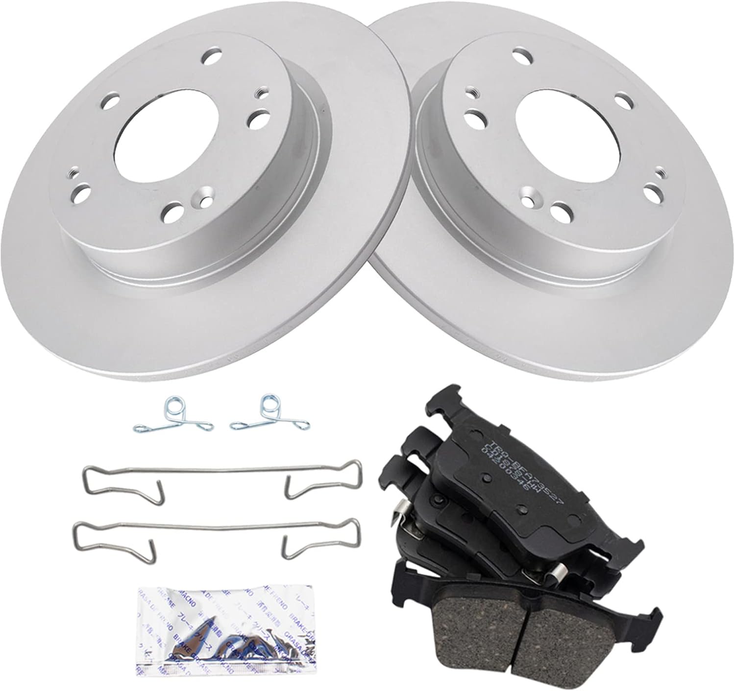 TRQ Rear Brake Pad & Rotor Kit for 2016-2022 Honda Civic