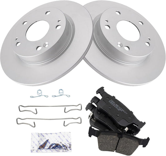 TRQ Rear Brake Pad & Rotor Kit for 2016-2022 Honda Civic