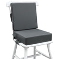 Booster Seat for Dining Table Dark Grey - Portable PU Easy-Clean