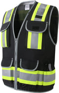 Surveyor Safety Vest for Men Class 2 - Reflective Heavy Duty