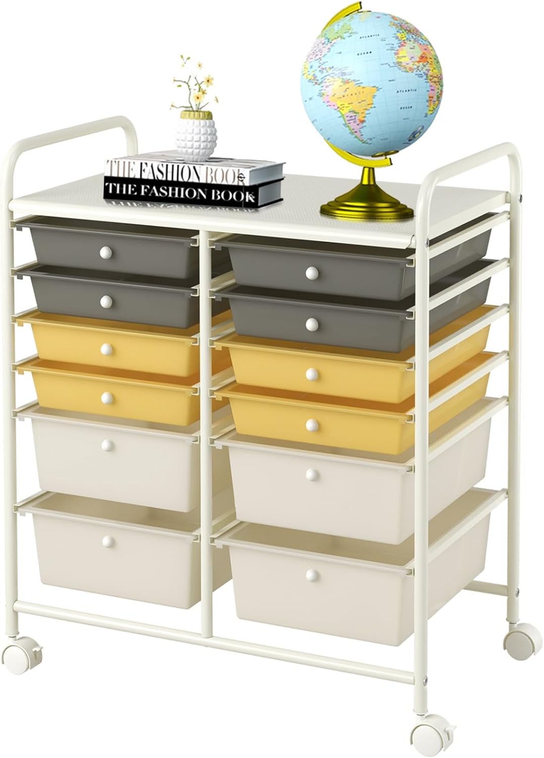 Happygrill 12-Drawer Rolling Storage Cart for Home Office Use