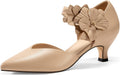 Coutgo Womens Low Kitten Heels Dressy Pumps - Comfortable 2.28in Lift