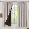 Full Blackout Curtains 63 in Length 2 Panels Set - Thermal Noise