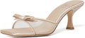 Mostrin Kitten Heels for Women Round Toe Bow Mules - Dressy Comfort