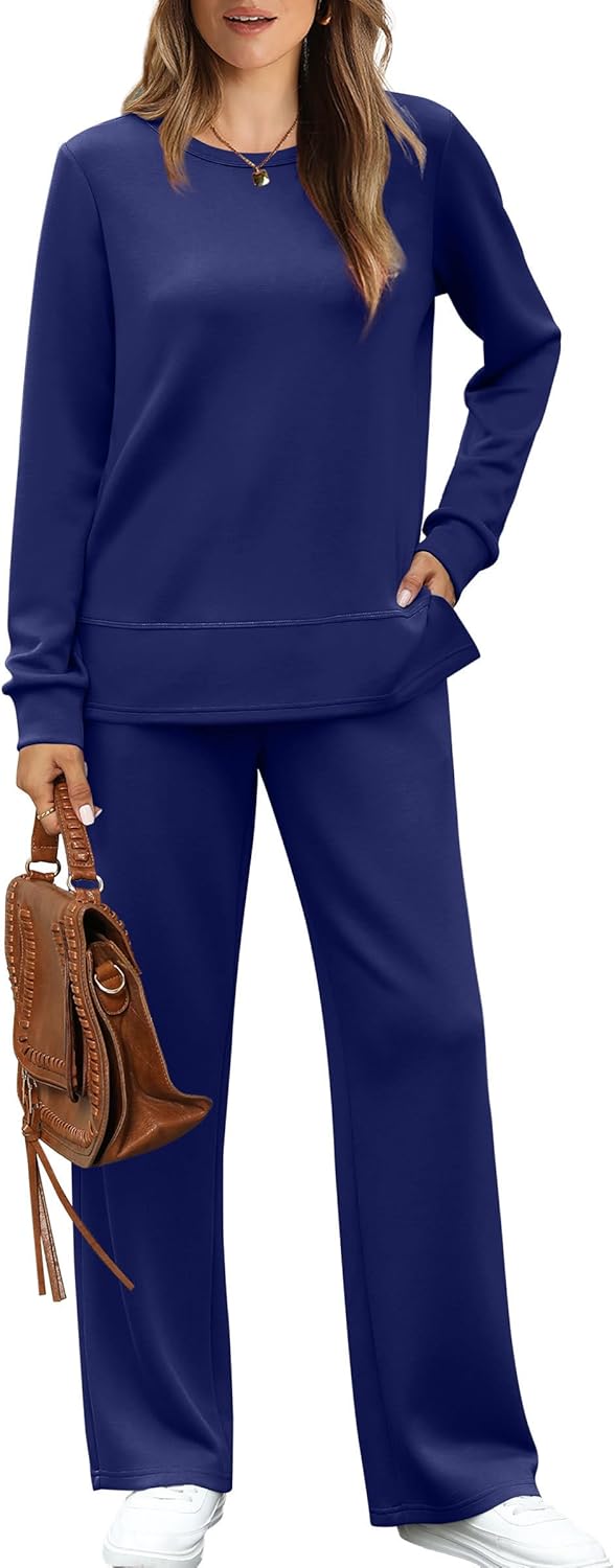 WIHOLL Women's 2 Piece Lounge Sets for Cozy Casual Outfits
