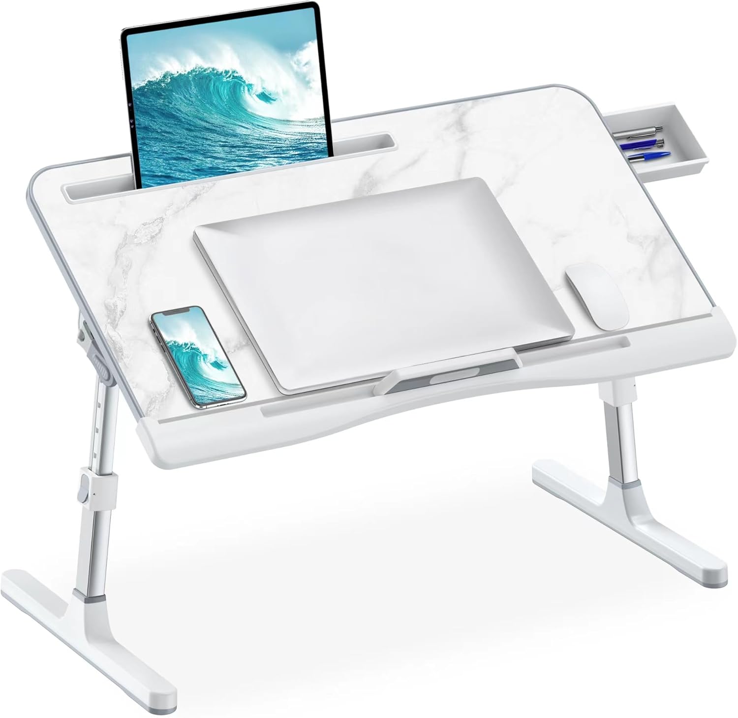 HETTHI Laptop Bed Tray Table: Adjustable & Sturdy Design