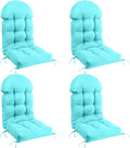 Adirondack Chair Cushions Set of 4 - Thick Comfy Non-Slip Patio