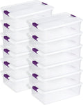ClearView 32 Qt Latch Box 12-Pack - Stackable Clear Storage