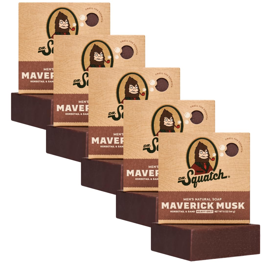 Dr. Squatch Maverick Musk Natural Bar Soap for Men - 5-Pack