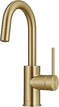 Oletto Single Handle Bar Faucet in Brushed Brass - Compact 12 1/2 in