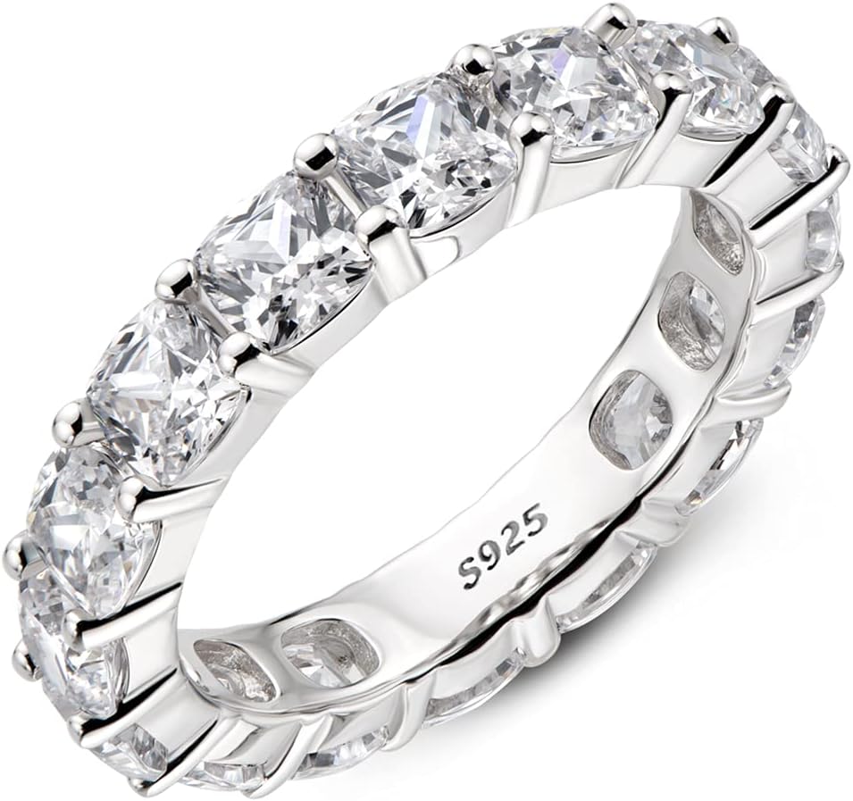 AINUOSHI Eternity Ring with Stunning Cubic Zirconia for Women