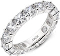 Elegant Women's Eternity Ring Featuring Brilliant Cubic Zirconia