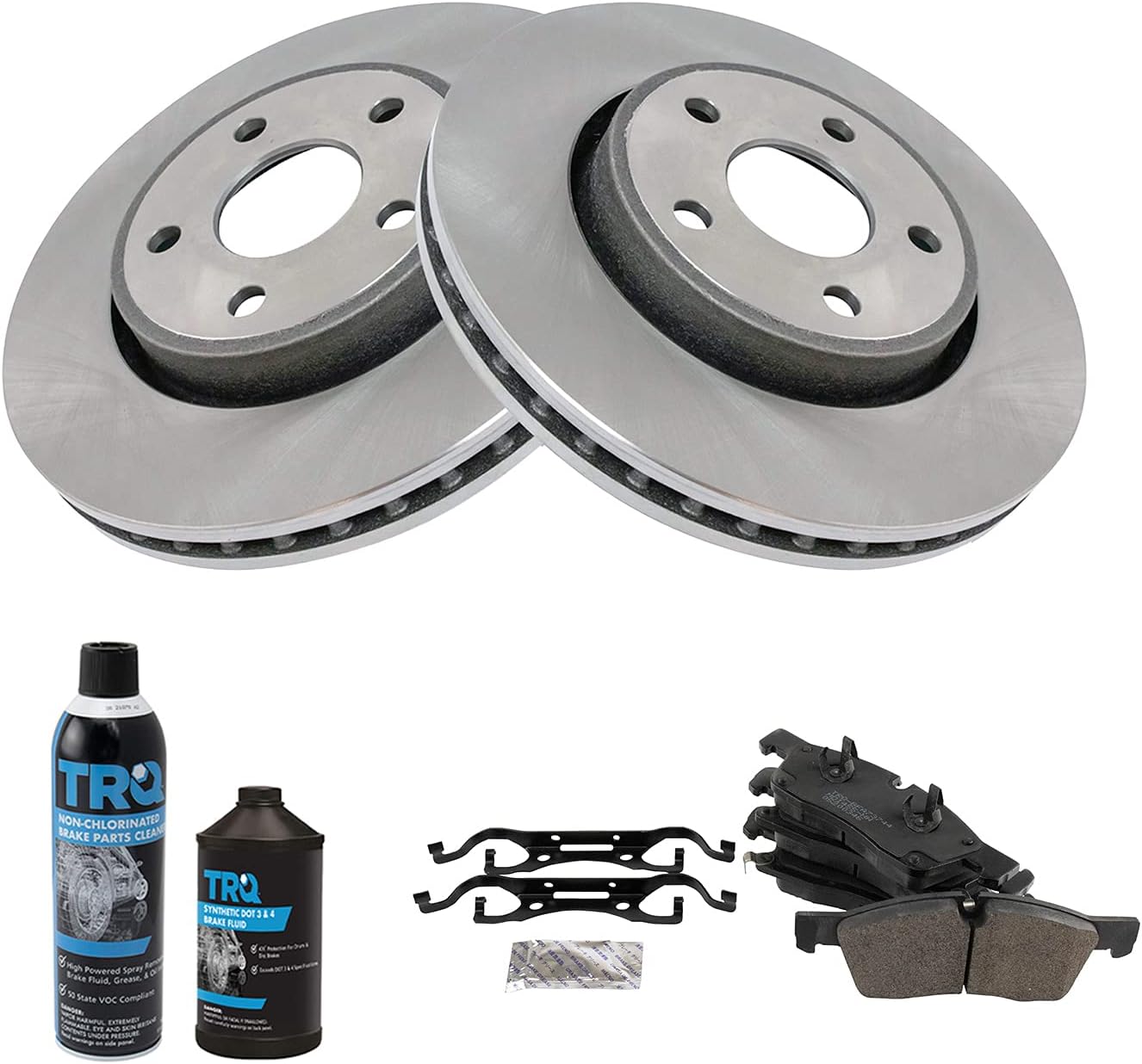 TRQ Front Brake Pad & Rotor Kit for 2011-2016 Dodge Durango