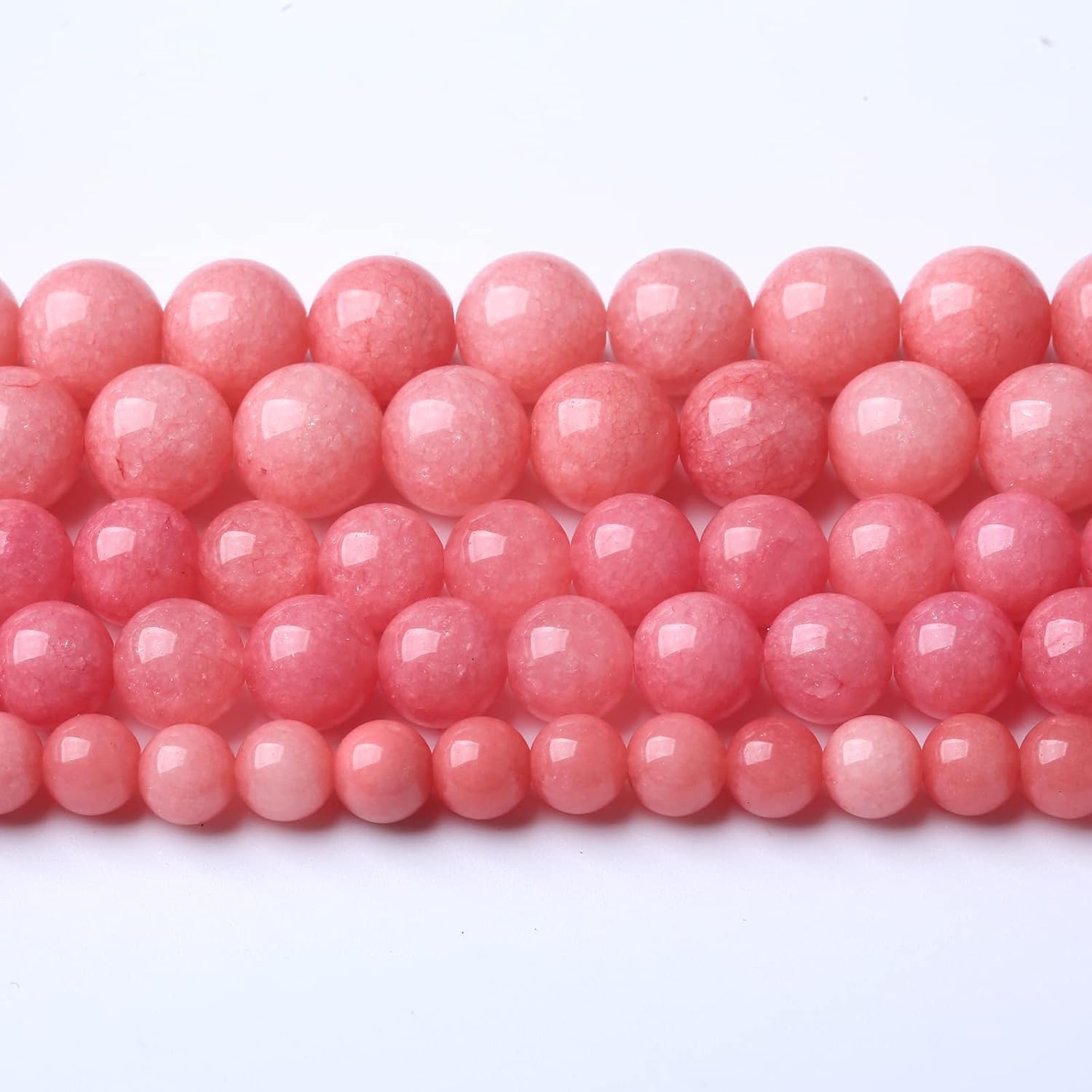 Natural Pink Chalcedony Beads Set - DIY Jewelry Making
