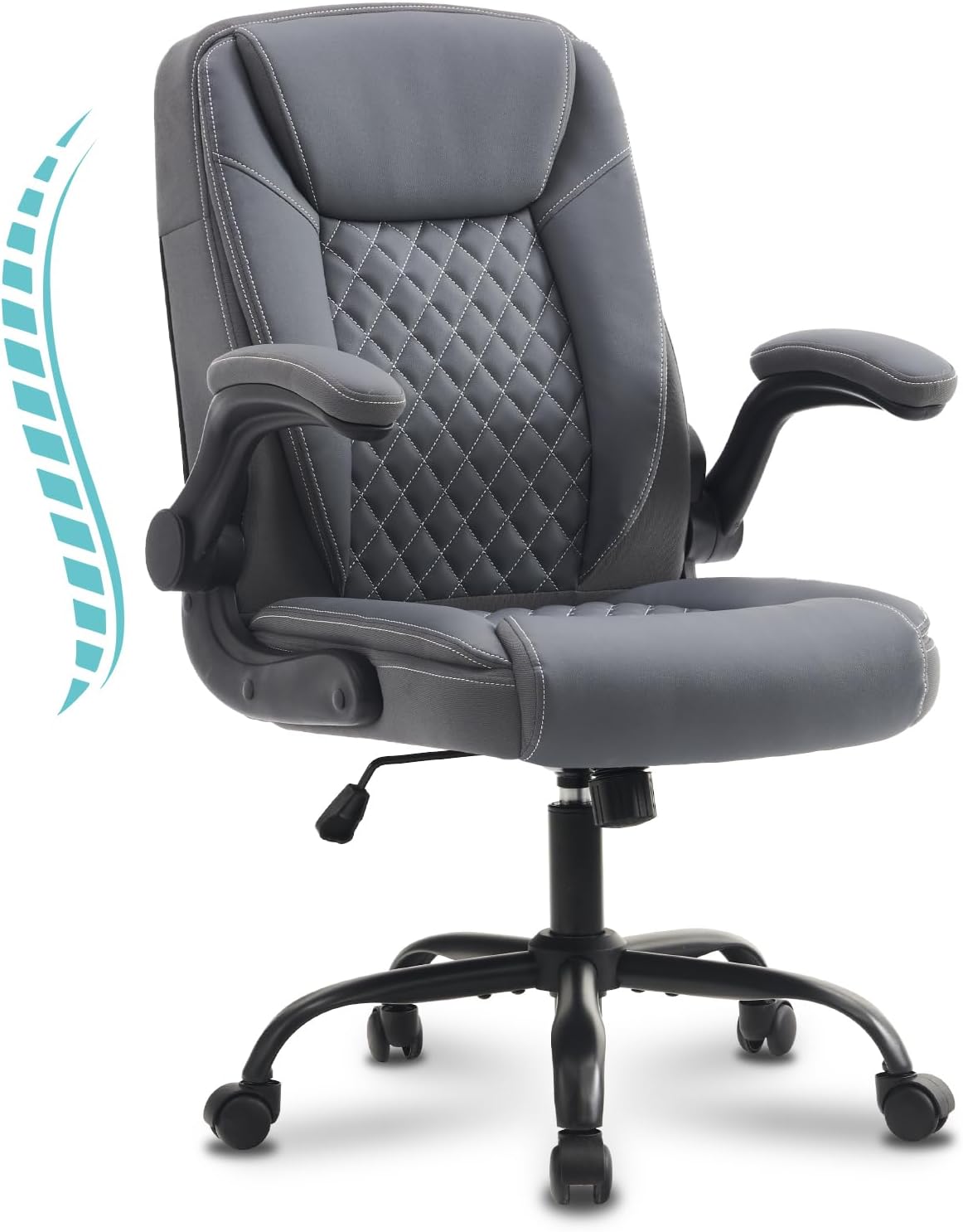Ergonomic Computer Chair with Adjustable Armrests for Comfort