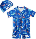 Kids Floatation Swimsuits One Piece Float Suit Short Sleeve - Safe