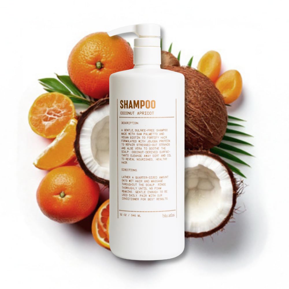 Blu Atlas Men's Natural Shampoo for Healthy, Hydrated Hair