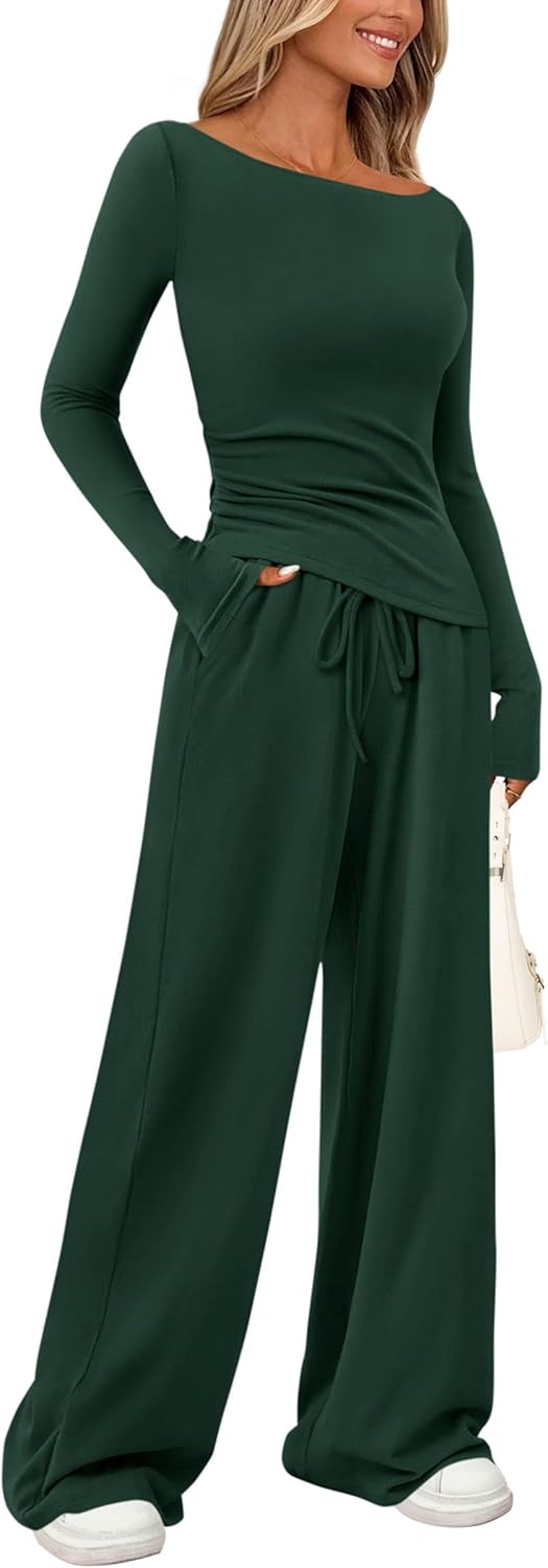 PRETTYGARDEN Women's 2 Piece Lounge Sets for Casual Comfort