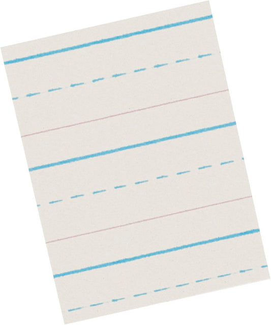 School Smart Primary Chart Paper: Large, Ruled with Dotted Midline