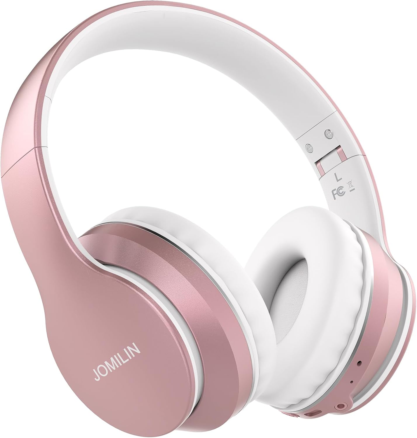 JOMILIN Rose Gold Bluetooth Headphones: 60H Playtime Hi-fi Stereo
