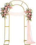 Double Arch Backdrop Stand Metal U Shaped Wedding Arch - Elegant Gold
