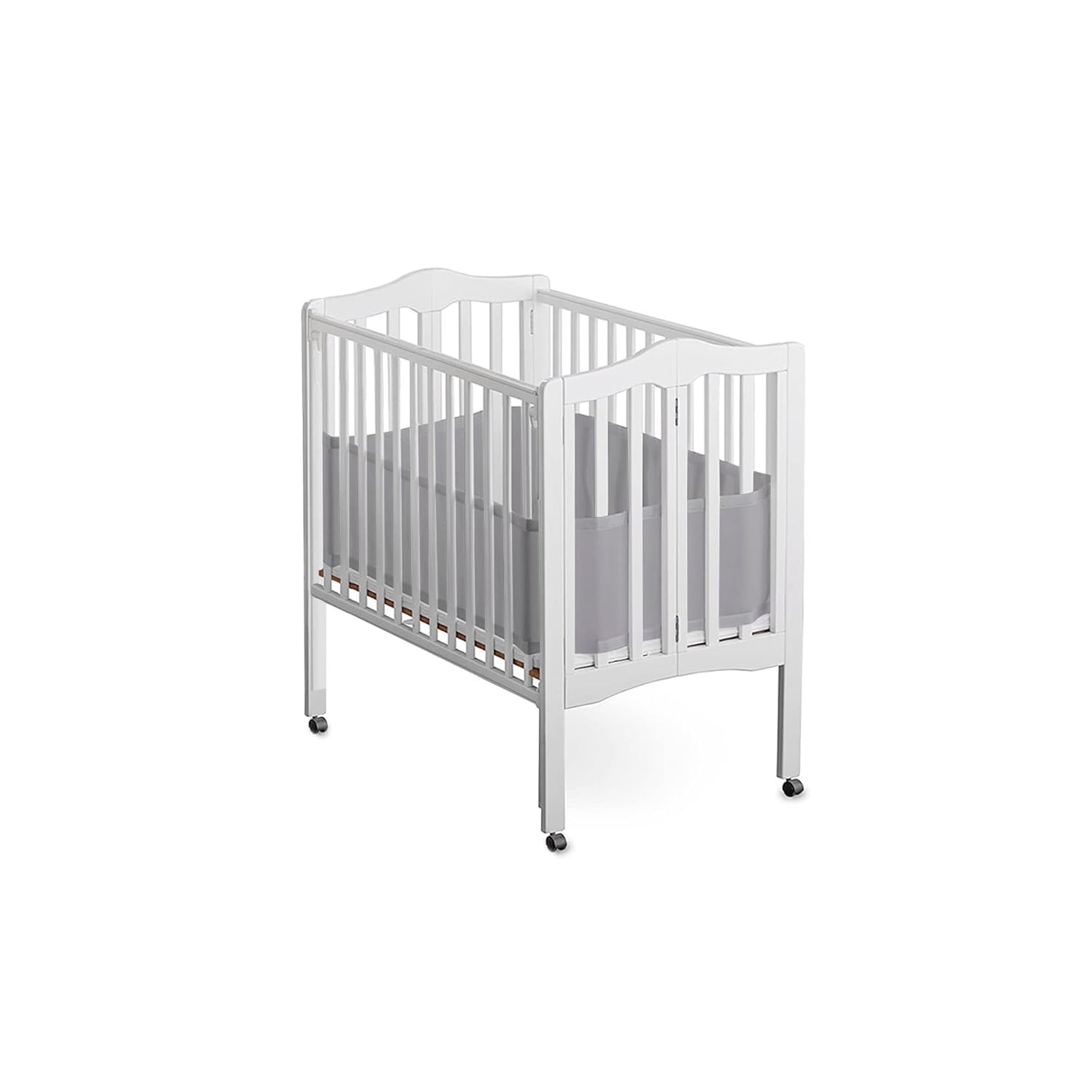 Mini Crib Breathable Mesh Liner by BreathableBaby for Safety