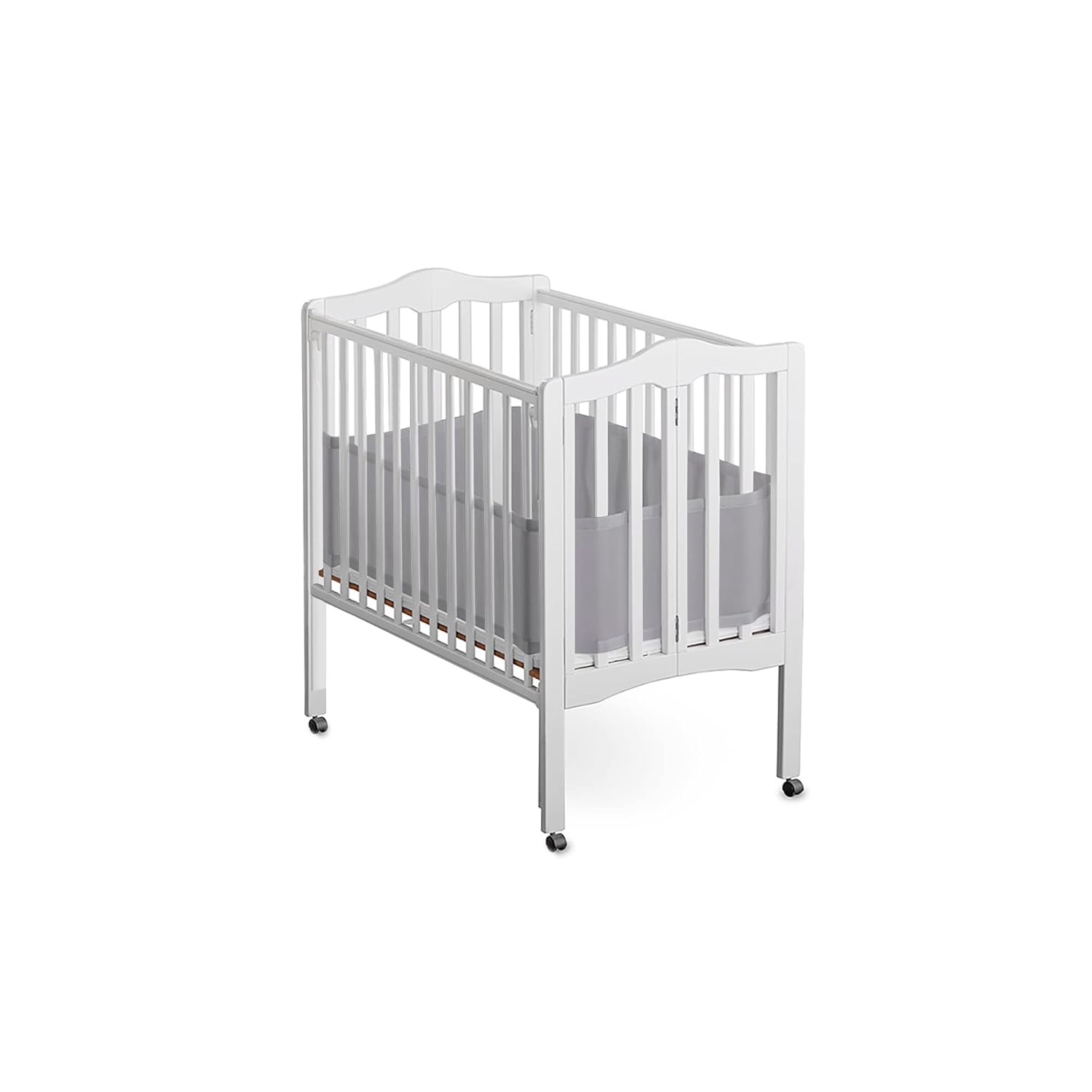 Mini Crib Breathable Mesh Liner by BreathableBaby for Safety