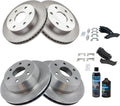 TRQ Front & Rear Brake Pad & Rotor Kit Compatible with 02-06 GM Trucks