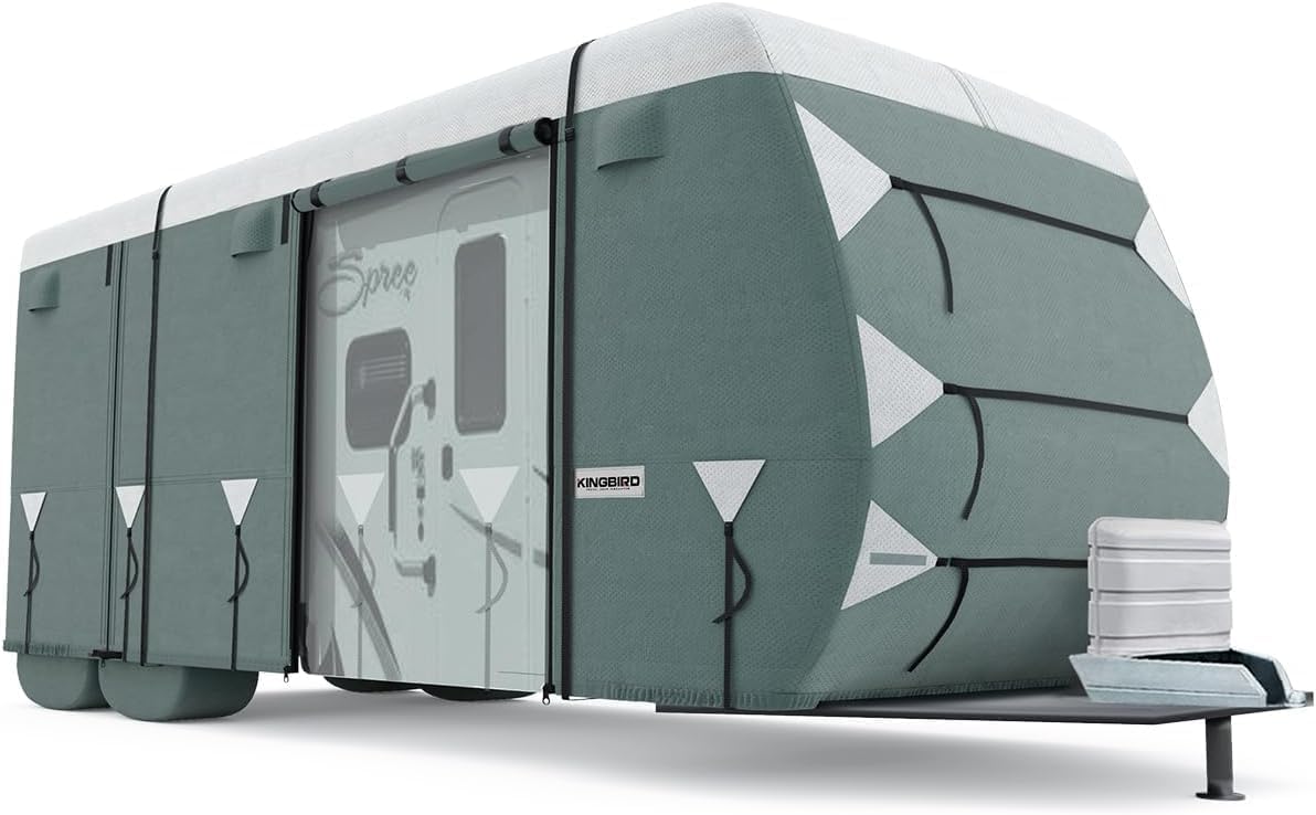 KING BIRD RV Cover for 30-33ft Trailers with Heavy Duty Protection