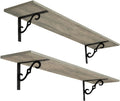DINZI LVJ Long Wall Shelves 39.4 in Set of 2 - Wide Floating Display