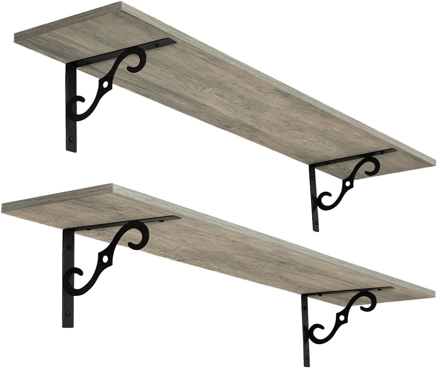 DINZI LVJ Long Wall Shelves Set of 2 for Stylish Home Storage