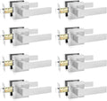 Passage Door Levers 8 Pack Satin Nickel Heavy-Duty Handles - Durable