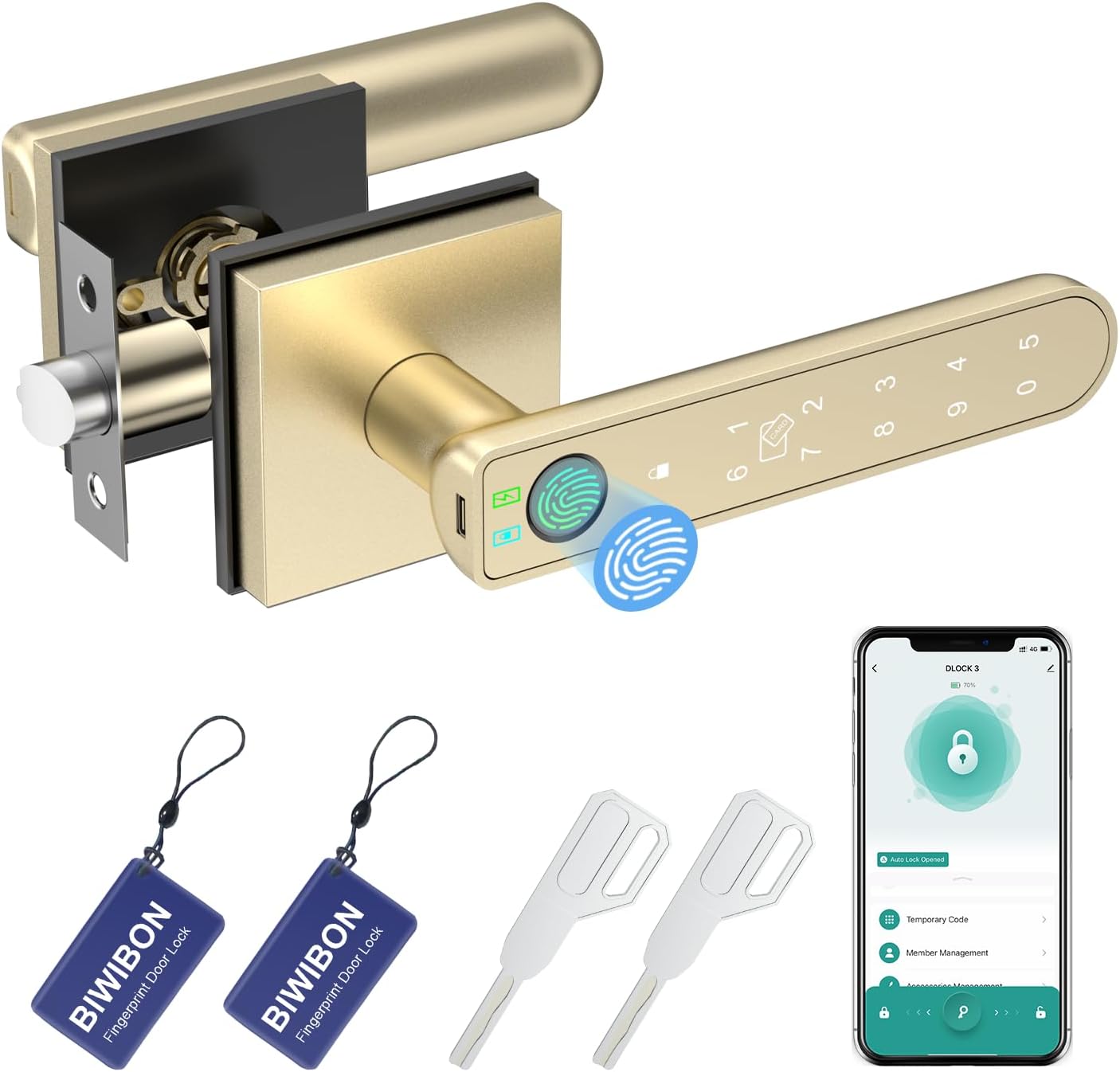 Fingerprint Door Lock with Smart APP and Advanced Security Features