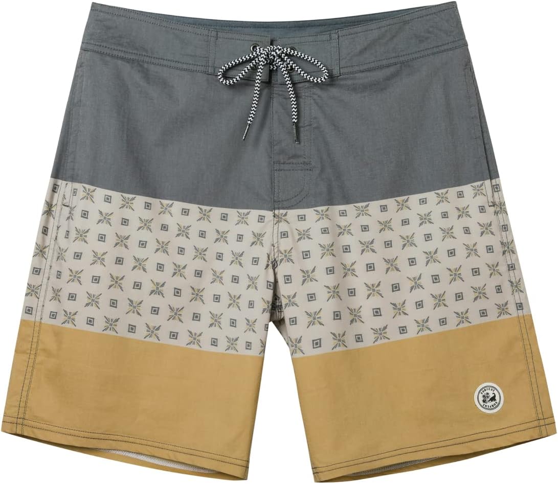 SURF CUZ Men's Vintage Cruzer Stretch Boardshorts for Active Fun