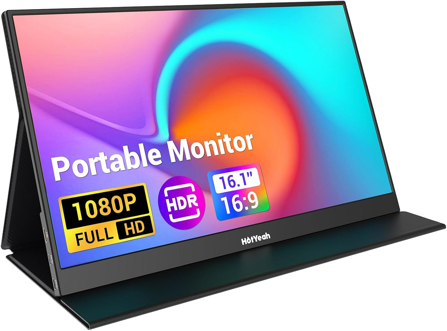 Portable 1080P FHD Gaming Monitor w/ Smart Cover
