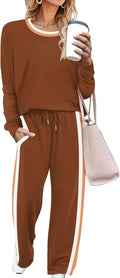 WIHOLL 2 Piece Lounge Sets for Women - Soft Long Sleeve Sweatsuit is